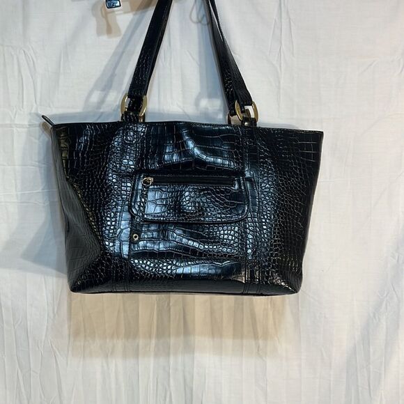 Mora Mara leopard print inside and‎ alligator type design material on outside - Picture 1 of 8